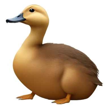 Duck sitting on top of capybara sticker