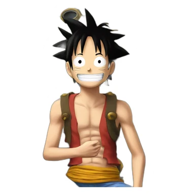Luffy situ a tank sticker