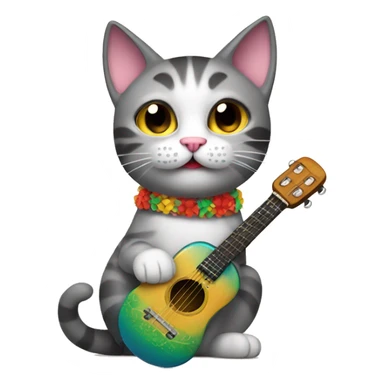 Cat with a maracas sticker