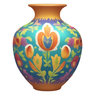 Colorful vase sticker