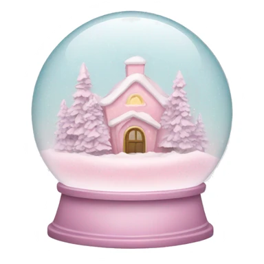 Pastel pink snow globe sticker