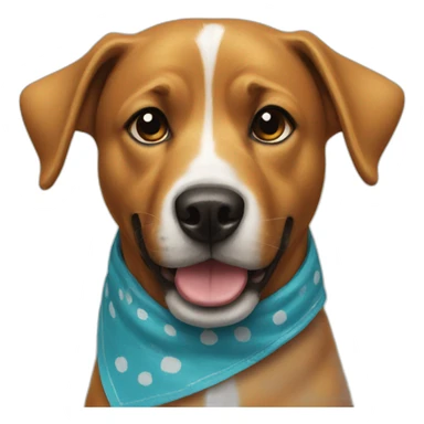 dog with bandana sticker