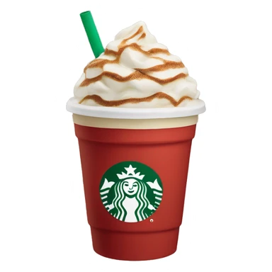 red starbucks frappe cup  sticker