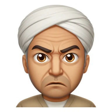 
angry Iranian man face sticker
