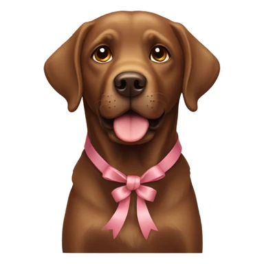 Brown labrador with bow  sticker