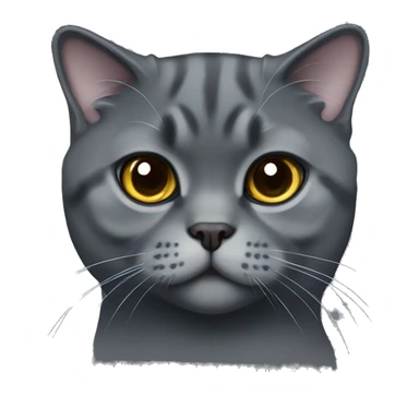 Dark grey scottish fold cat  sticker