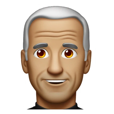 joe biden with black hoodie on and bright red shiny eyes sticker