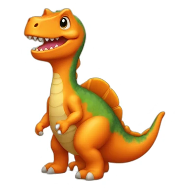 a little orange dinosaur sticker