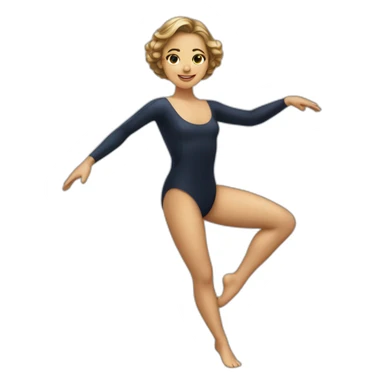 Un danseuse professionnelle de danse classique en tenue de natation  sticker
