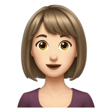 Clara Luciani with bangs sticker