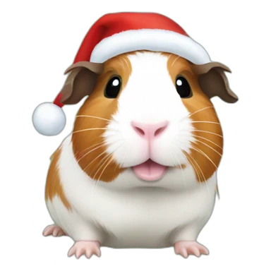 Guinea pig Christmas sticker