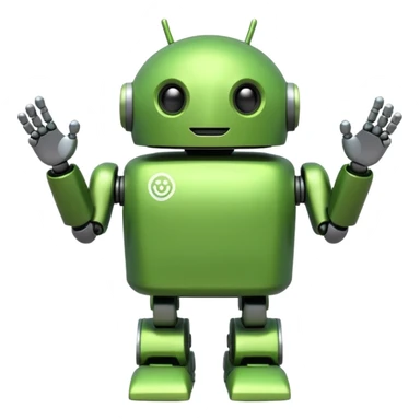 bana şu android yeşil robot maskotu ver aynısı olsun sticker