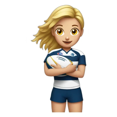 rugbygirl with ball sticker