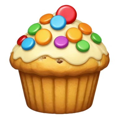 gold muffin candy on top sticker