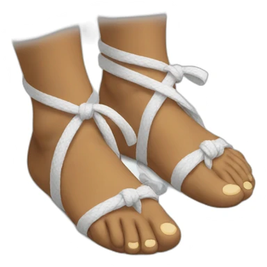 Tied feet sticker