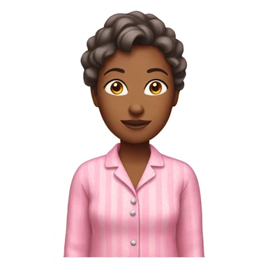 woman in pink pajamas sticker