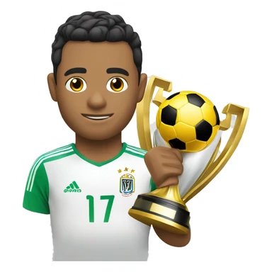 cristiano avec une coupe du monde sticker