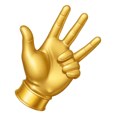 Eine goldene, geballte Hand die den Daumen nach oben streckt sticker