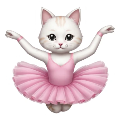 A cat doing ballet sticker