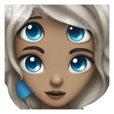 Ragazza occhi azzurri mora  sticker