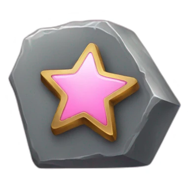 iron ingot with a pink star sticker