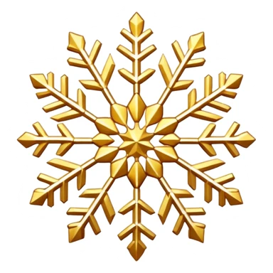Gold snowflake sticker