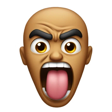 Angry tongue sticker