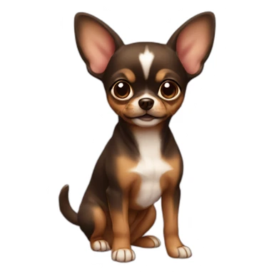 Chiuahua brown dark sticker
