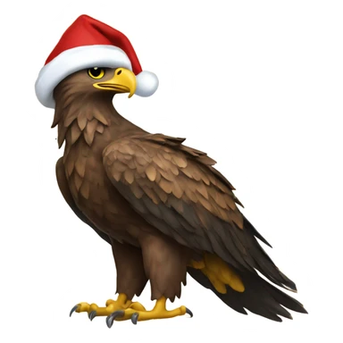 state university of new york mascot the golden eagle celebrating christmas sticker
