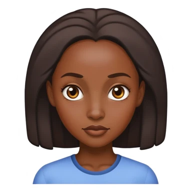 Black woman with big forehead sticker