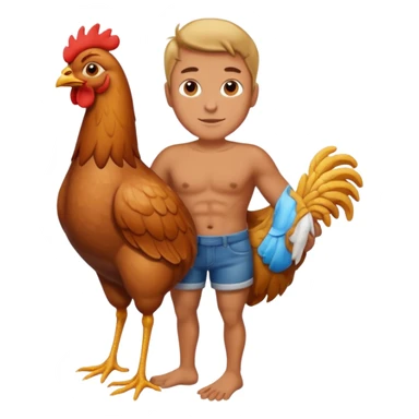 hombre con patas de pollo sticker