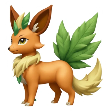 Vulpix-Amaura-Leafeon-Fakémon-Digimon-fusion (full body) sticker