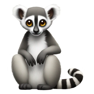 cute lemur with long tail sticker