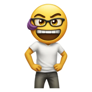Mad emoji playing games  sticker