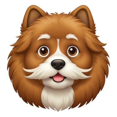 dog with a mustache sticker