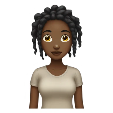 Black girl with locs sticker