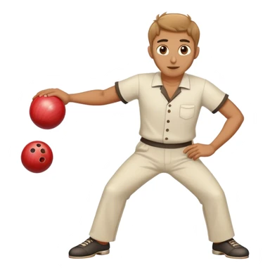 Greek man bowling sticker