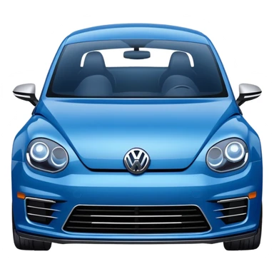blue Volkswagen R car, simple and bold sticker