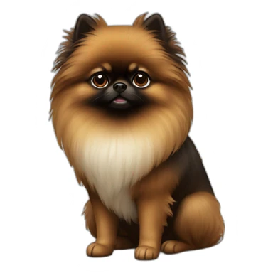 Dark Pomerania sit sticker