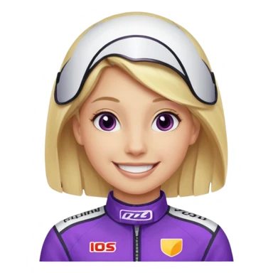 girl blonde, Race Driver purple cloth sticker