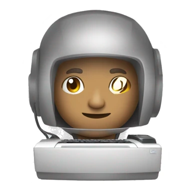 chico con una computadora sticker