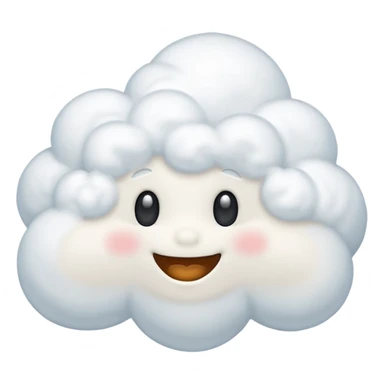 nube sin rostro pero feliz sticker