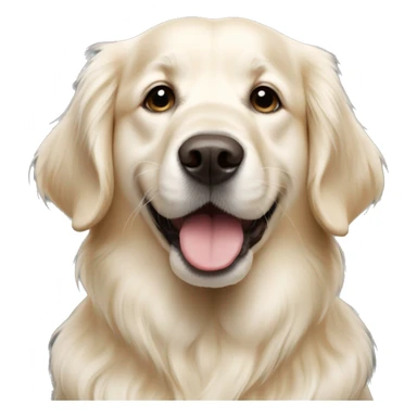 English cream golden retriever sticker