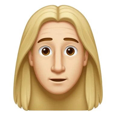 Make a emoji of a person with light skin with long nose hair that goes down like 2 inchis with long hair sticker