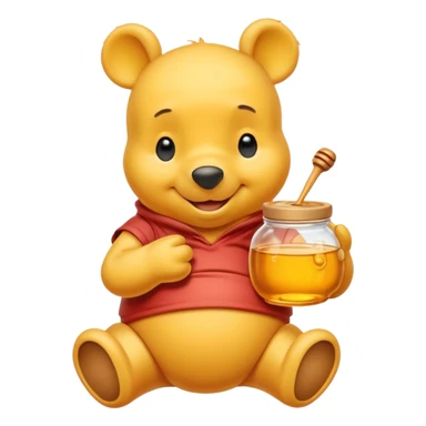 make a cute winee the pooh emoji sticker