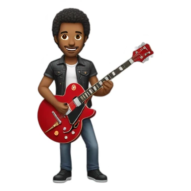 Man with a red epiphone casino guitar sticker