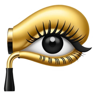 black and gold maskara sticker