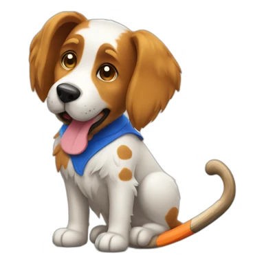 Dutch field hockey dog sticker