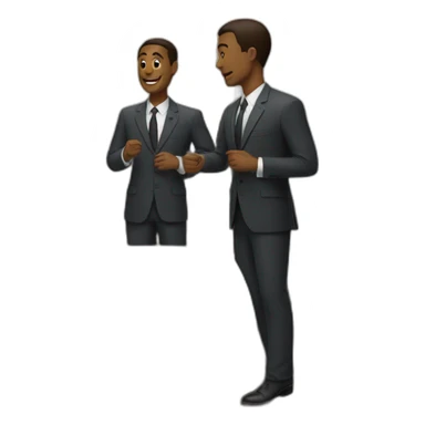 two men in suit sharing hotel room sticker