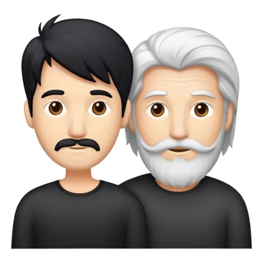 Einen schwarzen, mit weißen Haaren und daneben einen weißen, mit schwarzen Haaren unter bessere ist größer sticker